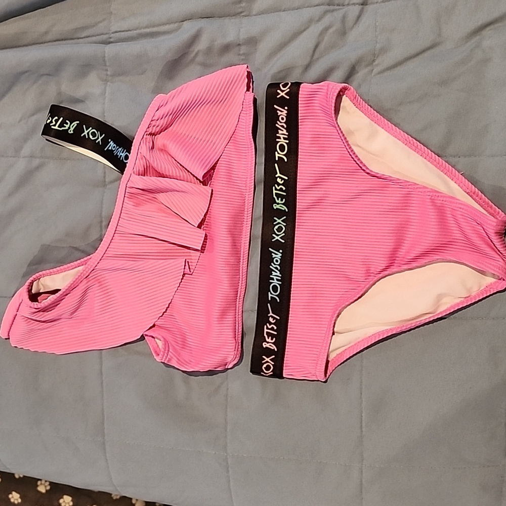 Betsy Johnson bikini Size XL pink